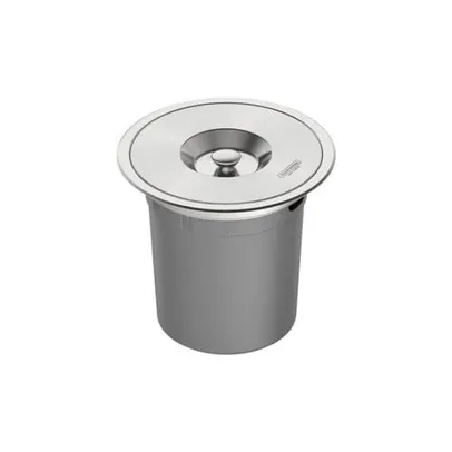 Lixeira Clean Round 5l Inox  De  Embutir Tramontina 