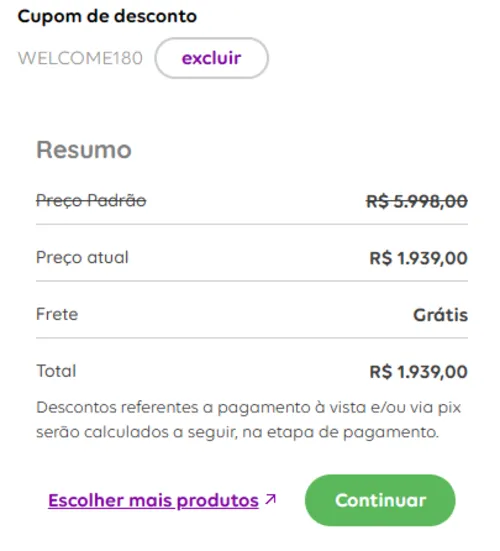 Imagem na descrição da promoção