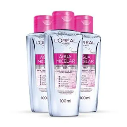Kit Água Micelar Solução de Limpeza Facial L'Oréal Paris - R$39,80