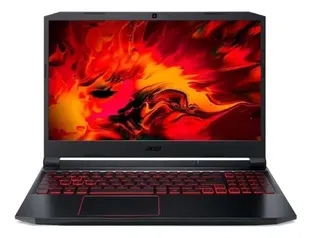 Notebook gamer Acer Aspire Nitro 5 AN517-52 preta e vermelha 17.3", Intel Core i5 10300H  8GB de RAM 512GB SSD, NVIDIA GeForce GTX 1650 144 Hz 1920x10