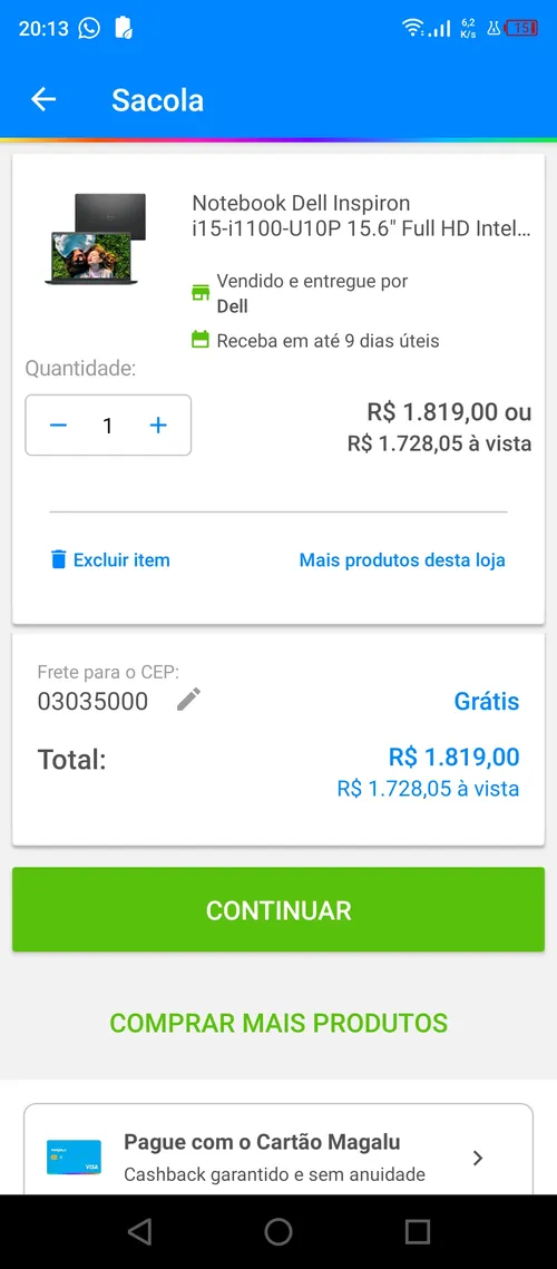 Imagem na descrição da promoção