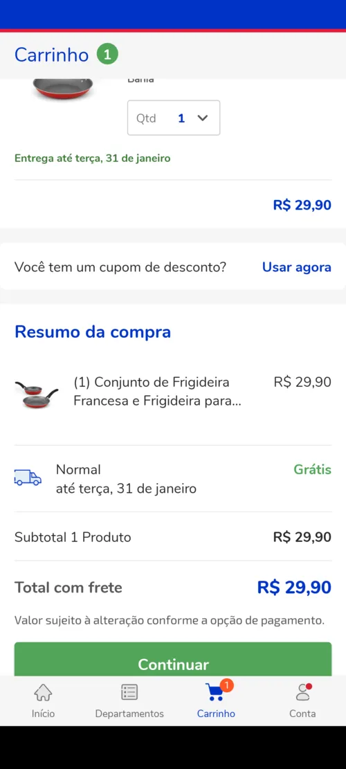 Imagem na descrição da promoção