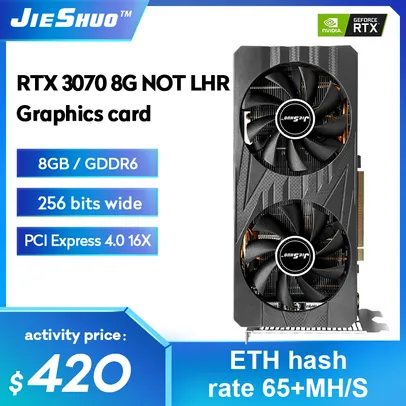 Placa de Vídeo RTX 3070 8GB Jieshuo