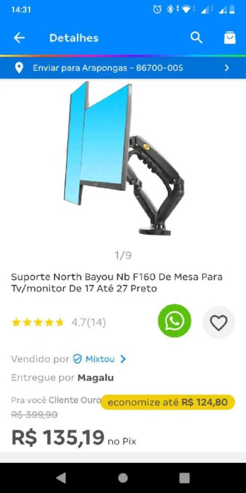 Imagem na descrição da promoção