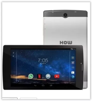 [Regional] Tablet How Max HT-704G 8GB Wi-Fi/3G 7" Android 6.0 Processador Quad-Core 1.2 GHZ - Cinza e outros na Descrição