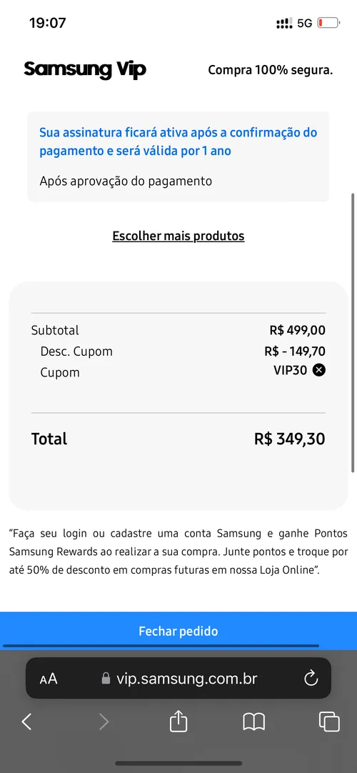 Imagem na descrição da promoção