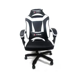 Cadeira Gamer Xtreme Suporta 120 Kg Reclinável Preto e Branco