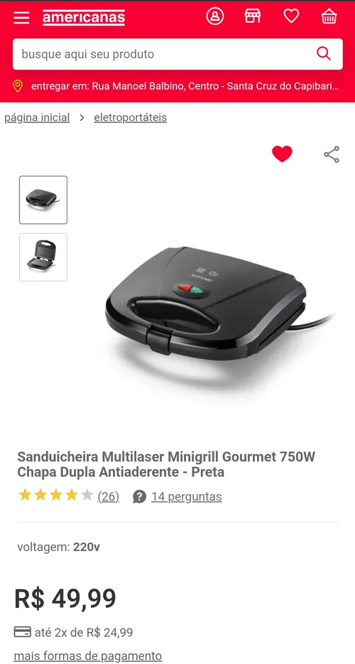 Imagem na descrição da promoção