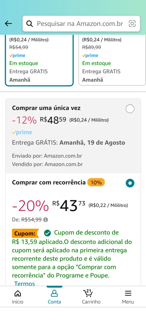 Imagem na descrição da promoção