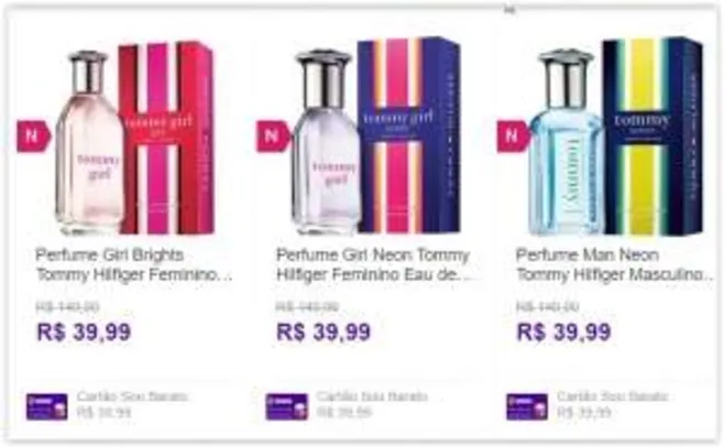 [Sou Barato] Perfume Tommy Hilfiger Feminino ou Masculino Eau de Toilette 30ml  por R$ 36