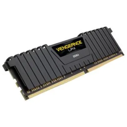Memória Corsair Vengeance LPX, 8GB, 2400MHz, DDR4, CL16, Preto - CMK8GX4M1A2400C16