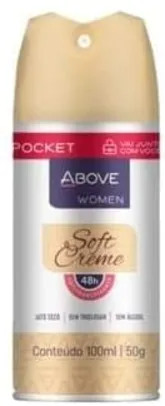Desodorante Aerosol Above 100Ml Feminino Pocket Soft Creme, Above | R$4,81