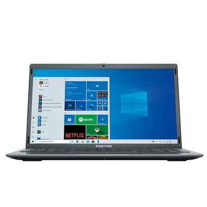 Notebook Positivo Intel Atom Quad Core 4GB 128GB eMMC Tela 14” Windows 10 Motion Gray Q4128C-S