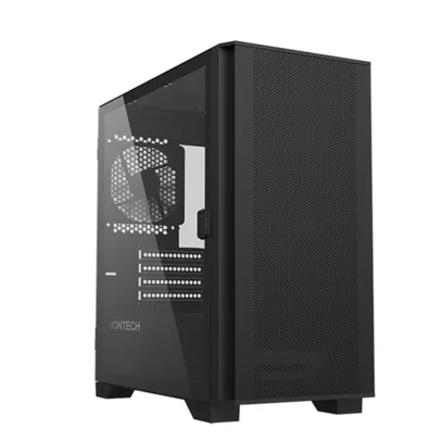 Gabinete Gamer Montech AIR 100 Lite, Mini Tower, Black, Micro ATX, 2 Fans, Vidro Temperado