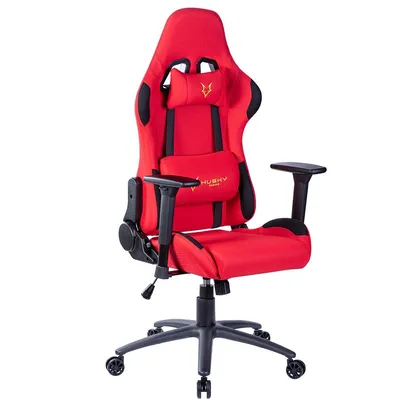 Cadeira Gamer Husky Gaming Racing, Vermelho, Com Almofadas, Reclinável, Descanso de Braço 3D - HRC-R