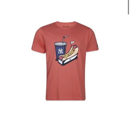 Camiseta New Era Regular New York Yankees Coral