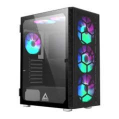 Gabinete Gamer Montech x3 Glass, Mid Tower, Black, ATX, Com 6 Fans RGB