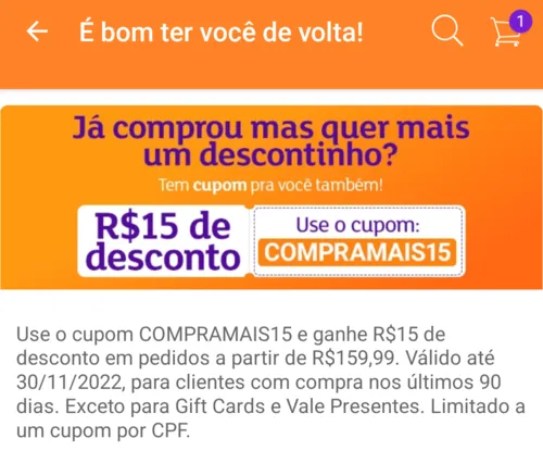 Imagem na descrição da promoção