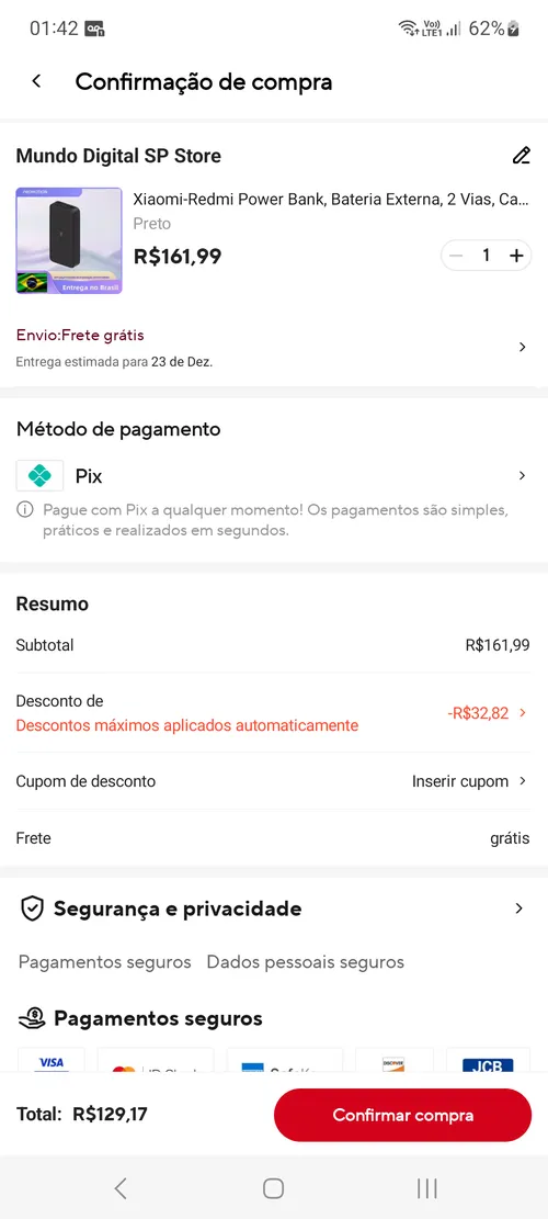 Imagem na descrição da promoção