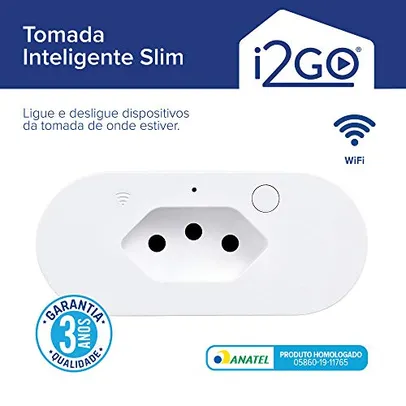 [PRIME] Tomada Inteligente Smart Plug Slim Wi-Fi 10A I2GO Home | R$ 60
