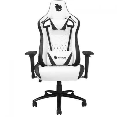 Cadeira Gamer Terabyte White Throne, Reclinável, 4D, Suporta até 120KG, Branco e Preto