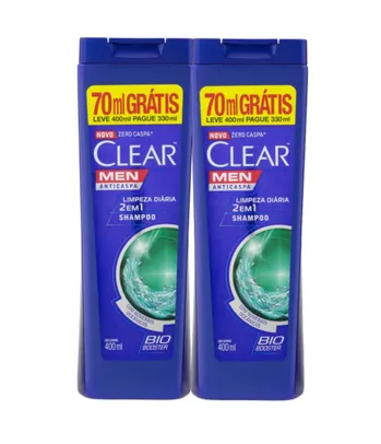 [AME R$29,72] 2x shampoo Clear 400mg