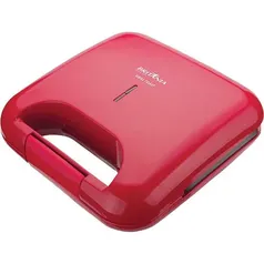 Sanduicheira Grill com Chapa Antiaderente Britânia BGR01 Vermelho 127V