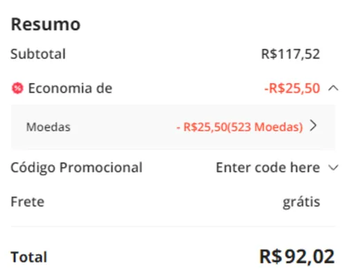 Imagem na descrição da promoção