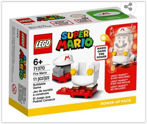 LEGO Mario Bros Pacote Power Up Mario de Fogo 71370 - 11 Peças | R$ 48
