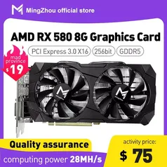 (HOJE 4H) PLACA DE VÍDEO RX580 8GB - MINGZHOU