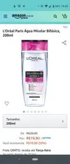 [Prime] L'Oréal Paris Água Micelar Bifásica, 200ml | R$ 20