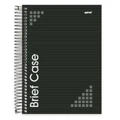 Caderno Universitário Capa Dura 10x1 200fl Brief Case preto - R$17 (com AME, R$12)