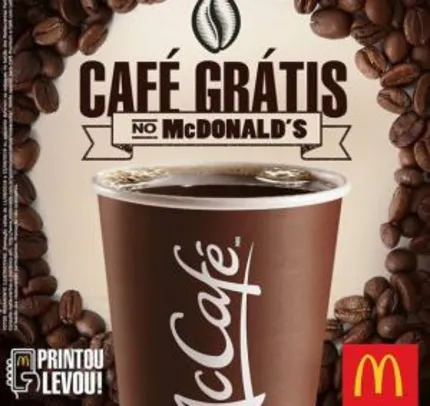 Café grátis no McDonald’s