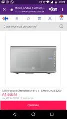 Micro-ondas Electrolux MI41S 31 Litros Cinza 220V - R$445,55