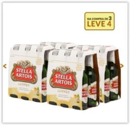 [Emporio da Cerveja] Kit Stella Artois 275ml - Na Compra de 3, Leve 4 Caixas por R$ 59