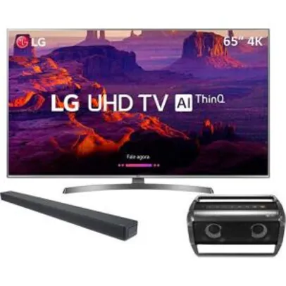 Smart TV LED 65'' Ultra HD 4K LG 65UK6530 + Lg Bluetooth Speaker Pk5 20w Rms + Lg Sound Bar Sk6ff