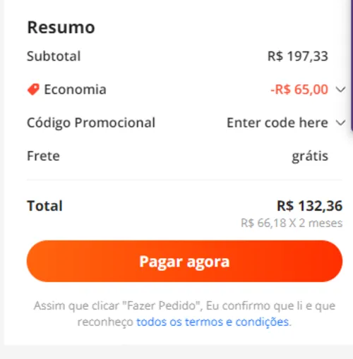 Imagem na descrição da promoção