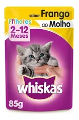 Alimento Gatos Filhotes  Frango Ao Molho Whiskas Sachê 85g