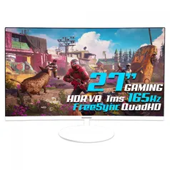 Monitor Gamer Riotoro, Stingray 27" QuadHD, HDR, FreeSync, 144HZ, 1ms, DisplayPort, HDMI, White, SR2705C | R$1.399