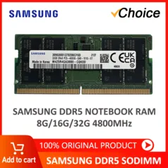 Memória ram DDR5 para Notebook Samsung, 8GB, 4800MHz 