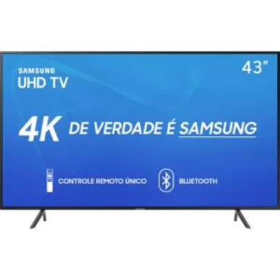 (R$1239 com AME) Smart TV LED 43'' Samsung 43RU7100 Ultra HD 4K