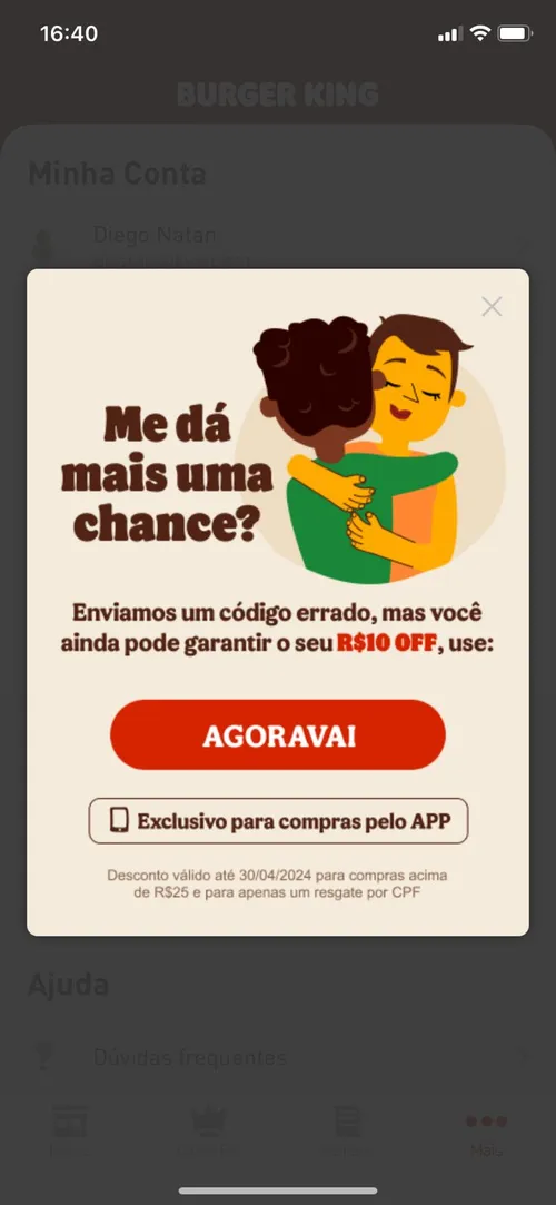 Imagem na descrição da promoção