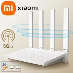 [Taxa inclusa/moedas] Roteador Xiaomi AX3000T Wi-Fi 6, Mesh, CPU Dual Core 1.3GHz, 160MHz, Dual WAN, NFC