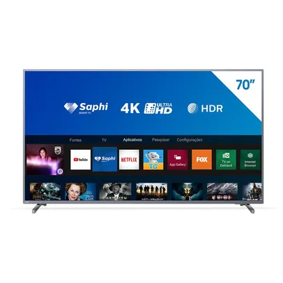 Smart TV LED 70" 4K Philips | R$3569