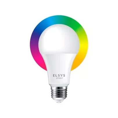 Lampada inteligente Wi-fi Elsys Rgb+w 2700k -6500k Com Controle Via Aplicativo - Epgg24 Elsys