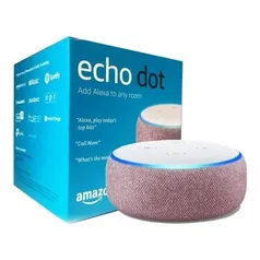 Echo Dot (3ª Geração): Smart Speaker com Alexa - Cor Rosa | R$ 320