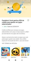 [Usuários Selecionados] R$4 de crédito para utilizar em jogos selecionados