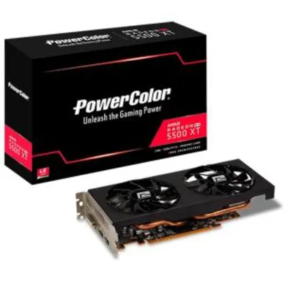 Placa de Vídeo PowerColor Radeon Navi RX 5500 XT, Dual Fan, 4GB | R$ 1.199