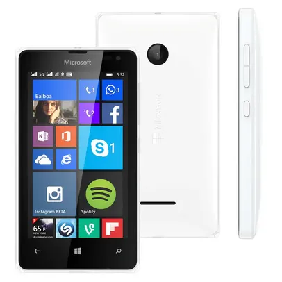 Smartphone Microsoft Lumia 532 Dual DTV Branco com Windows Phone 8.1