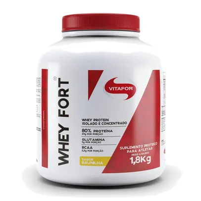 Whey Fort Vitafor Isolado E Concentrado 1800g Baunilha